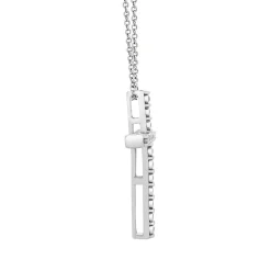 Diamond Cross Pendant In Sterling Silver (1/10 Ct. Tw.)