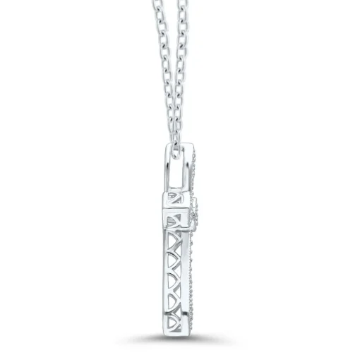 Diamond Cross Pendant In Sterling Silver (1/10 Ct. Tw.)