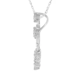 Diamond Cross Pendant In 10K White Gold (1/7 Ct. Tw.)