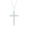 Diamond Cross Pendant With Illusion Settings In 10K White Gold (1/4 Ct. Tw.)