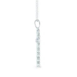 Diamond Cross Pendant With Illusion Settings In 10K White Gold (1/4 Ct. Tw.)