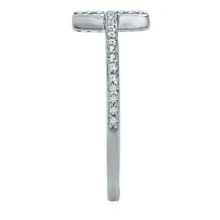 Diamond Cross Ring In Sterling Silver (1/8 Ct. Tw.)