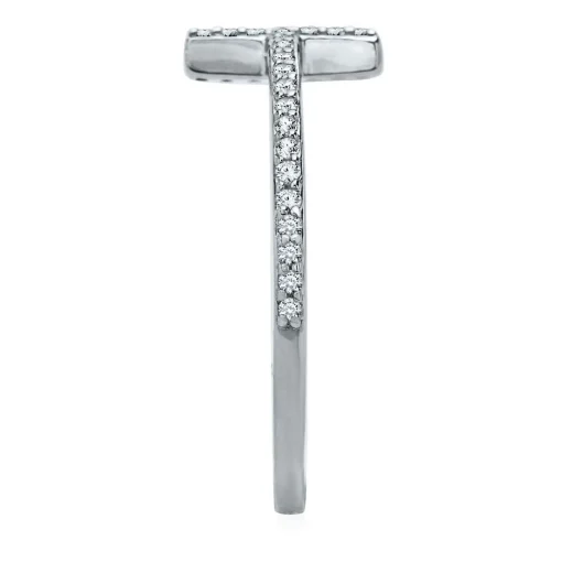 Diamond Cross Ring In Sterling Silver (1/8 Ct. Tw.)