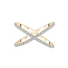 Diamond Crossover Ring In 14K Yellow Gold (1/4 Ct. Tw.)