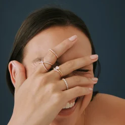 Diamond Crossover Ring In 14K Yellow Gold (1/4 Ct. Tw.)