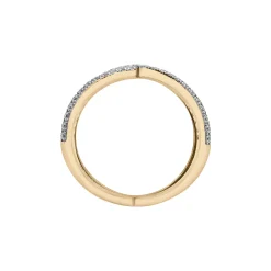 Diamond Crossover Ring In 14K Yellow Gold (1/4 Ct. Tw.)