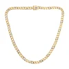 Diamond Curb Chain Necklace In 10K Yellow Gold, 22" (1/4 Ct. Tw.)