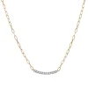Diamond Curved Bar Necklace In Vermeil (1/7 Ct. Tw.)