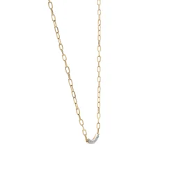 Diamond Curved Bar Necklace In Vermeil (1/7 Ct. Tw.)