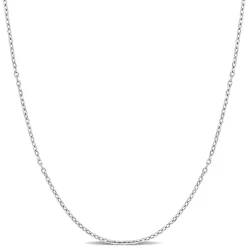 Diamond Cut Cable Chain Necklace In Platinum, 16"