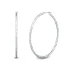 Diamond Cut Hoop Earrings In 14K White Gold