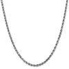 Diamond Cut Rope Chain In 14K White Gold, 28"