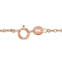 Diamond Cut Singapore Chain In 14K Rose Gold, 20"