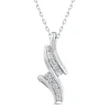 Diamond Dangle Pendant In 10K White Gold (1/5 Ct. Tw.)