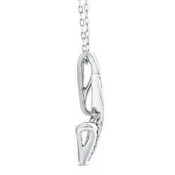Diamond Dangle Pendant In 10K White Gold (1/5 Ct. Tw.)