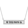 Diamond "Dog Mama" Necklace In Sterling Silver (1/5 Ct. Tw.)