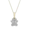 Diamond Dog Paw Pendant In 10K Yellow Gold (1/10 Ct. Tw.)
