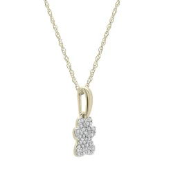 Diamond Dog Paw Pendant In 10K Yellow Gold (1/10 Ct. Tw.)