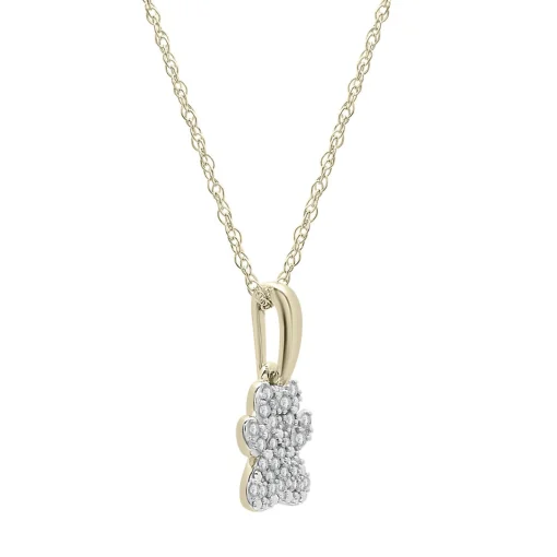 Diamond Dog Paw Pendant In 10K Yellow Gold (1/10 Ct. Tw.)