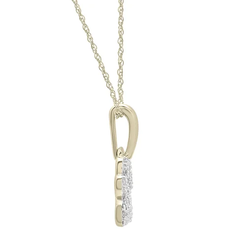 Diamond Dog Paw Pendant In 10K Yellow Gold (1/10 Ct. Tw.)