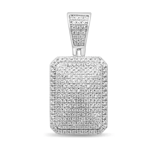 Diamond Dog Tag In Sterling Silver (1/2 Ct. Tw.)