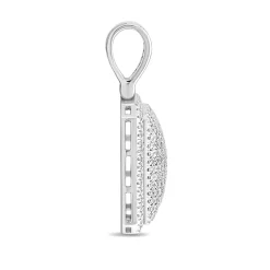 Diamond Dog Tag In Sterling Silver (1/2 Ct. Tw.)