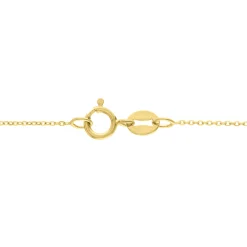 Diamond Double Circle Necklace In 10K Yellow Gold (1/10 Ct. Tw.)