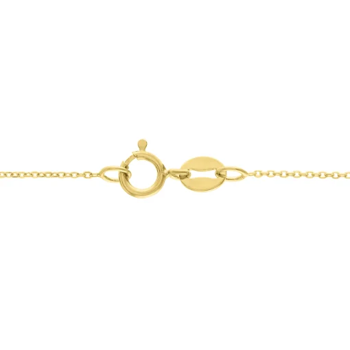 Diamond Double Circle Necklace In 10K Yellow Gold (1/10 Ct. Tw.)