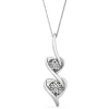 Diamond Double Heart Pendant In 14K White Gold (1/8 Ct. Tw.)