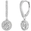 Diamond Drop Earrings With Illusion Settings In Sterling Silver (1/4 Ct. Tw.)