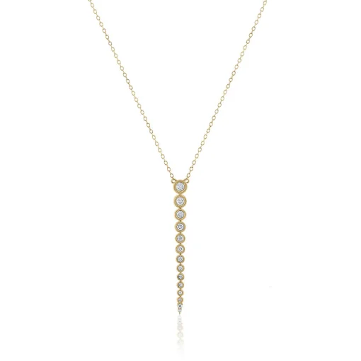 Diamond Drop Pendant In 10K Yellow Gold (1/2 Ct. Tw.)