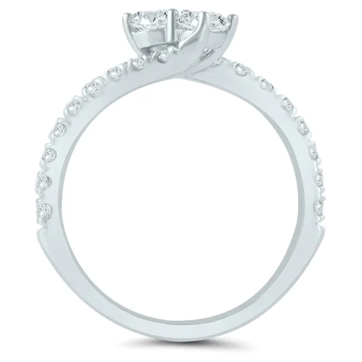 Diamond Fashion Ring In 10K White Gold (3/4 Ct. Tw.)