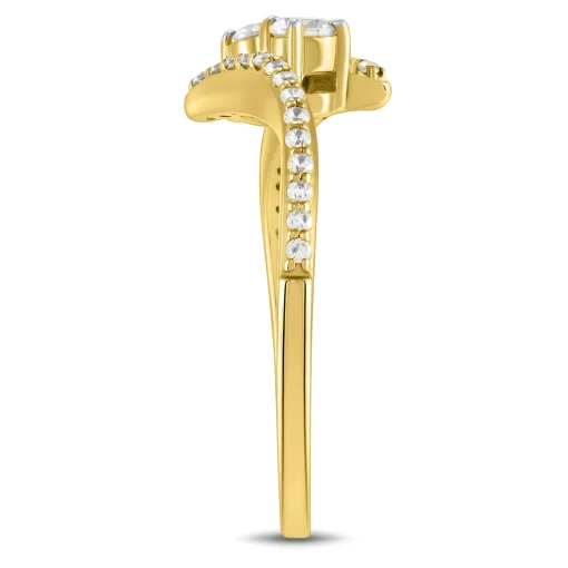 Diamond Fashion Ring In 10K Yellow Gold (1/2 Ct. Tw.)