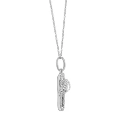 Diamond Flip-Flop Pendant In 10K White Gold (1/10 Ct. Tw.)