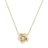 Diamond Flower Pendant In 14K Yellow Gold (1/10 Ct. Tw.)