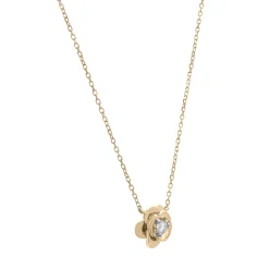 Diamond Flower Pendant In 14K Yellow Gold (1/10 Ct. Tw.)
