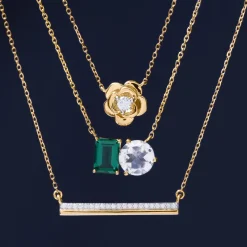 Diamond Flower Pendant In 14K Yellow Gold (1/10 Ct. Tw.)