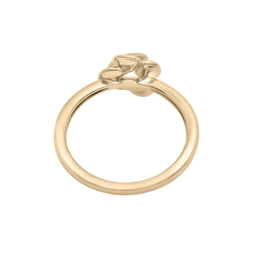 Diamond Flower Ring In 14K Yellow Gold (1/10 Ct. Tw.)