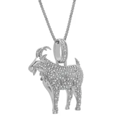 Diamond Goat Pendant In Sterling Silver (1/2 Ct. Tw.)