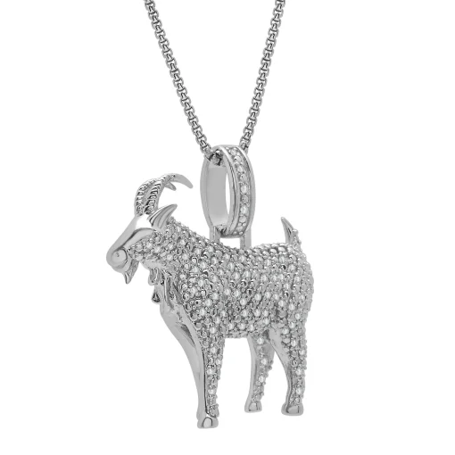 Diamond Goat Pendant In Sterling Silver (1/2 Ct. Tw.)