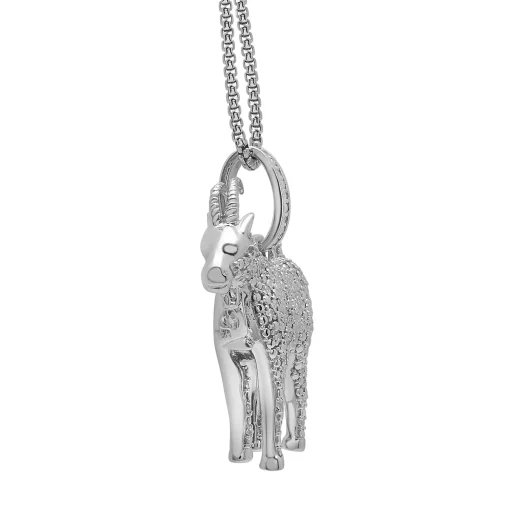 Diamond Goat Pendant In Sterling Silver (1/2 Ct. Tw.)