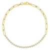 Diamond Half Tennis Chain Bracelet In 10K Yellow Gold (1/2 Ct. Tw.)