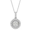 Diamond Halo Pendant In 10K White Gold (1 Ct. Tw.)
