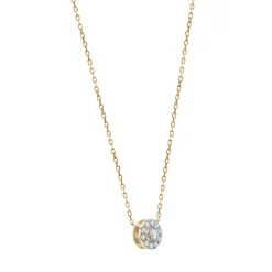 Diamond Halo Pendant In 14K Yellow Gold (1/4 Ct. Tw.)