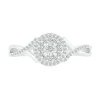 Diamond Halo Promise Ring In Sterling Silver (1/7 Ct. Tw.)