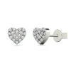 Diamond Heart Earrings In 14K Gold (1/10 Ct. Tw.)