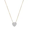 Diamond Heart Halo Necklace In 14K Yellow Gold (1/4 Ct. Tw.)