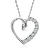 Diamond Heart Pendant In Sterling Silver (1/10 Ct. Tw.)