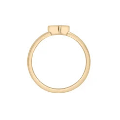 Diamond Heart Ring In 14K Yellow Gold (1/10 Ct. Tw.)