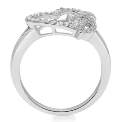 Diamond Heart Ring In Sterling Silver (1/4 Ct. Tw.)